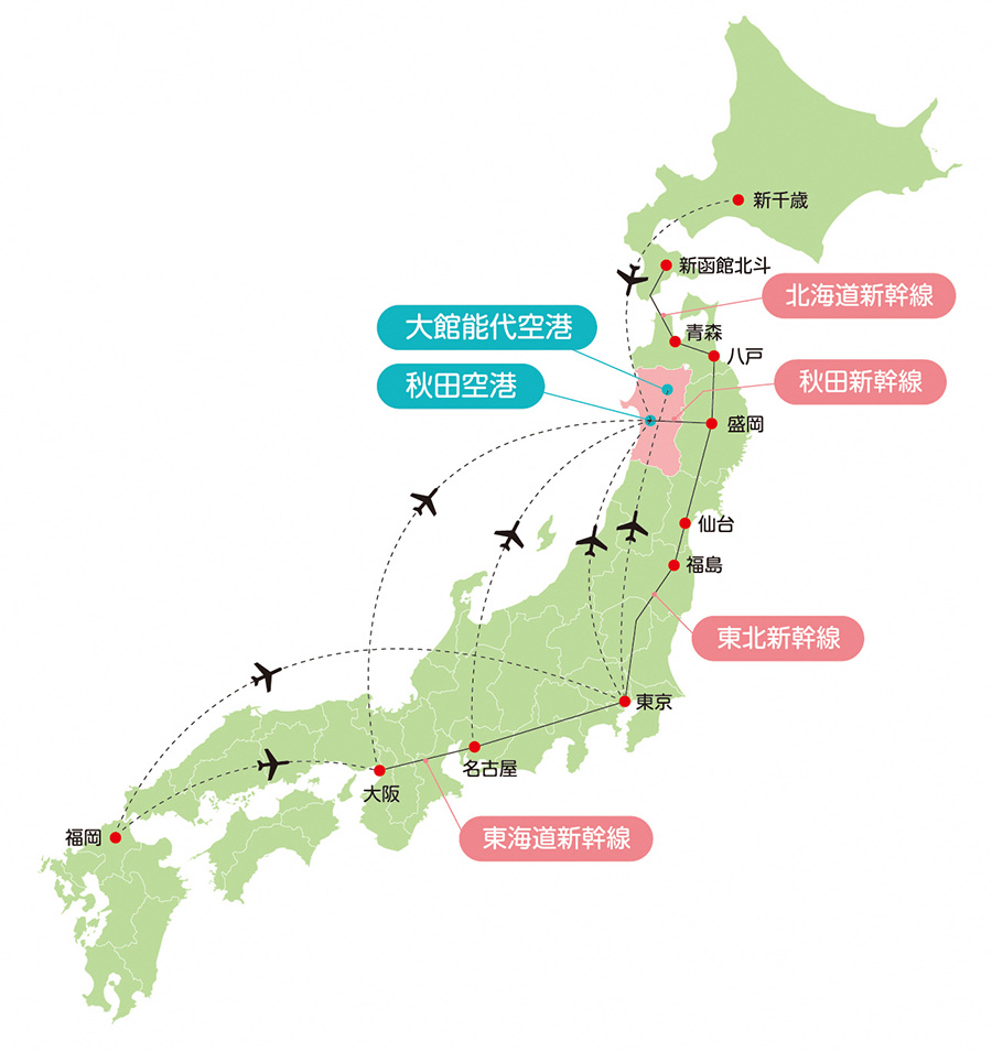 秋田県へのアクセス（1）